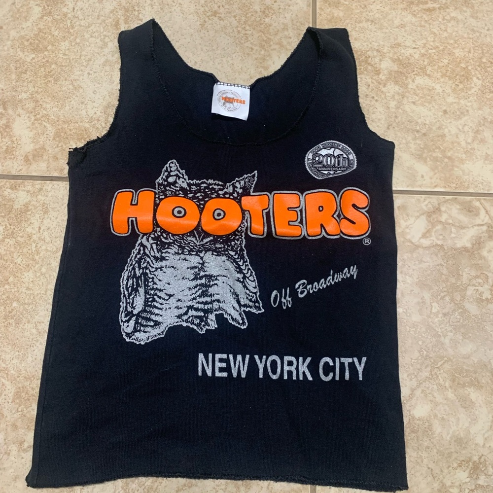 Hooters Black and Orange Tank Top with Logo